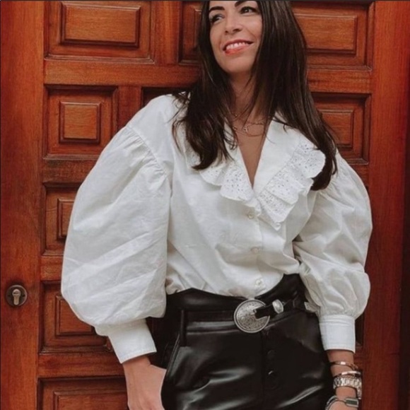 NWT Zara Poplin Top - Picture 3 of 9